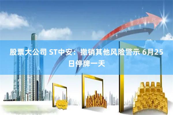 股票大公司 ST中安：撤销其他风险警示 6月25日停牌一天